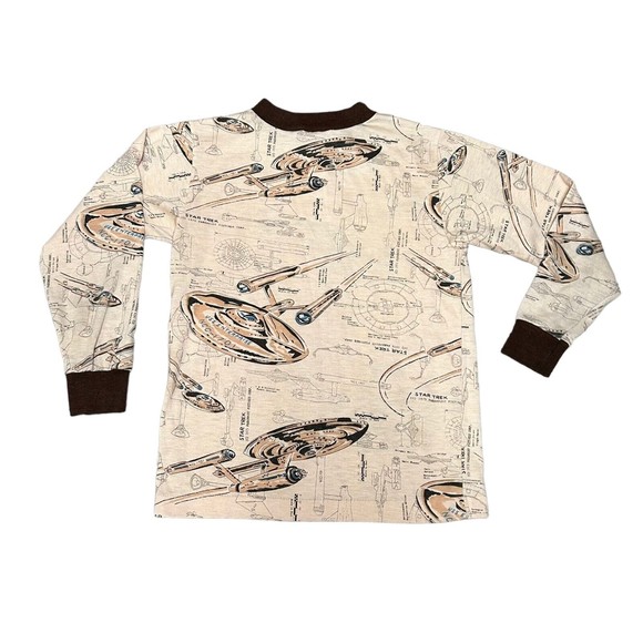 Star Trek Extremely Rare Vintage 1970's Brown Long Sleeve Shirt Toddler Size 10 - Picture 5 of 12